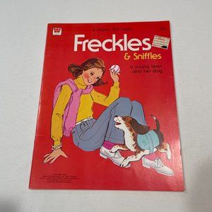 Freckles & Sniffles paper doll book Original Vintage Uncut 1980 New Condition